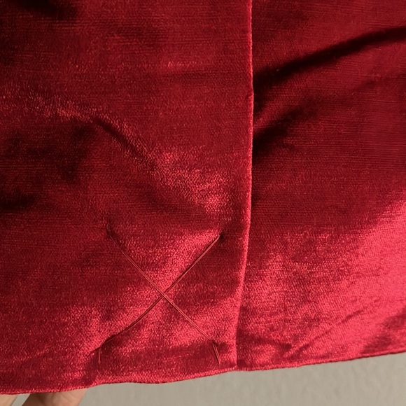 FREE PEOPLE Ashby Brushed Velvet Holiday Christmas Red Blazer Oversized Size M - Picture 11 of 16